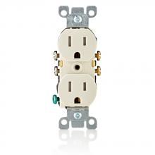 Leviton T5320-T - 5-15R RECEP TR LT ALMOND