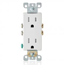 Leviton T5325-SW - 5-15R DECORA RECEP SELF-GRND TR WHITE