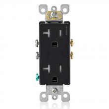 Leviton T5825-E - 5-20R RECEP DECORA RESI TR BLACK