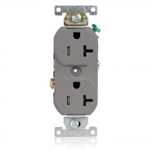 Leviton TBR20-GY - 5-20R RECEP TR GRAY