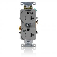 Leviton TWR20-GY - GY REC DUP DEC WR TR 20A125V