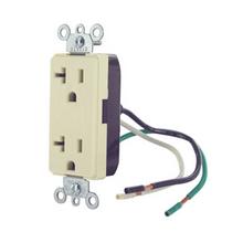 Leviton 16352-CI - 5-20R DEC RECEP GRND CLP LEADED IV