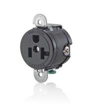 Leviton 5558-SS - RC,20A125V 2P3W SS BLK