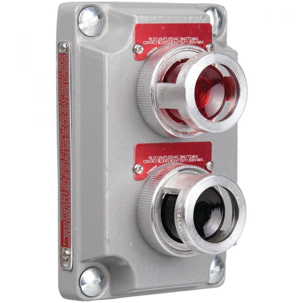 DOUBLE PILOT LIGHT CVR ASSY RED GRN LED