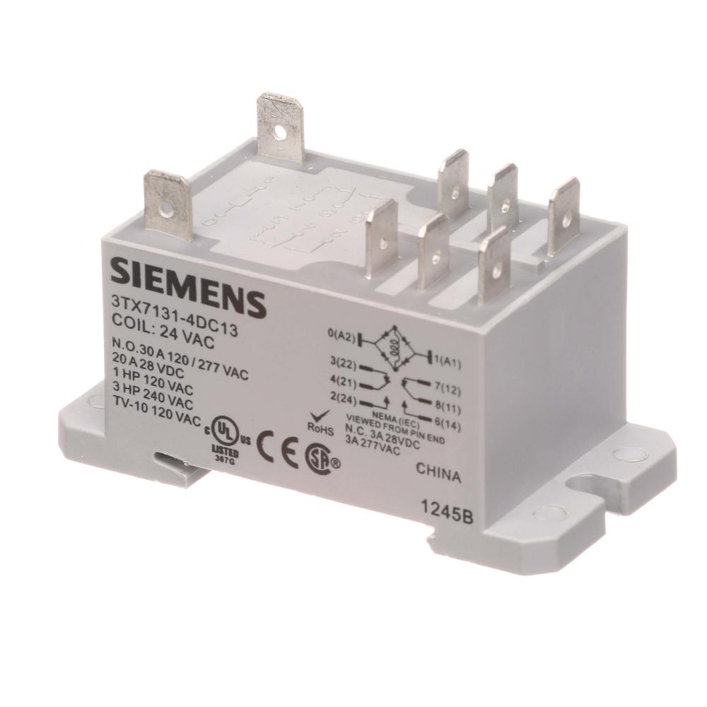 ENCL PWR RELAY, DPDT, 30A, 24VAC