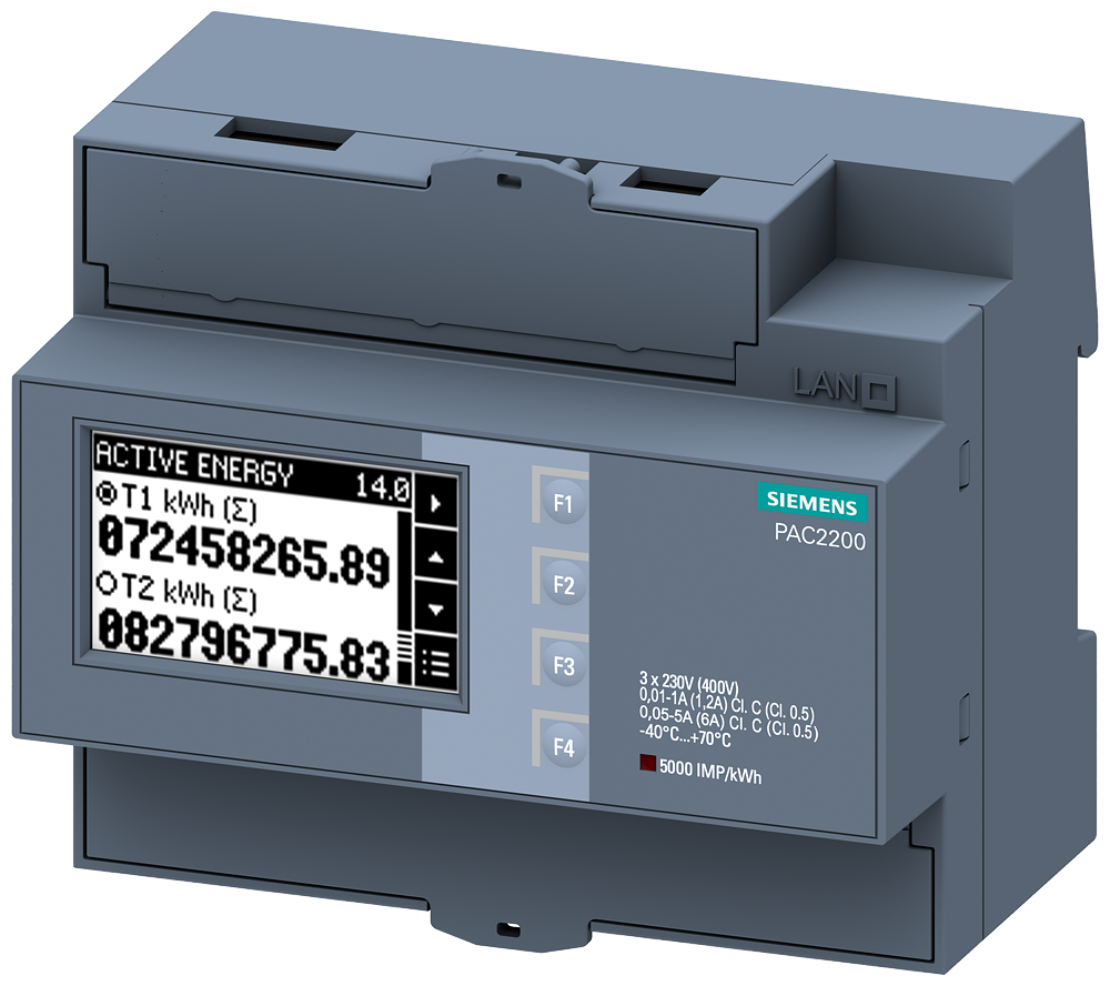 PAC2200, DISPLAY,DIN RAIL, 5A Modbus RTU