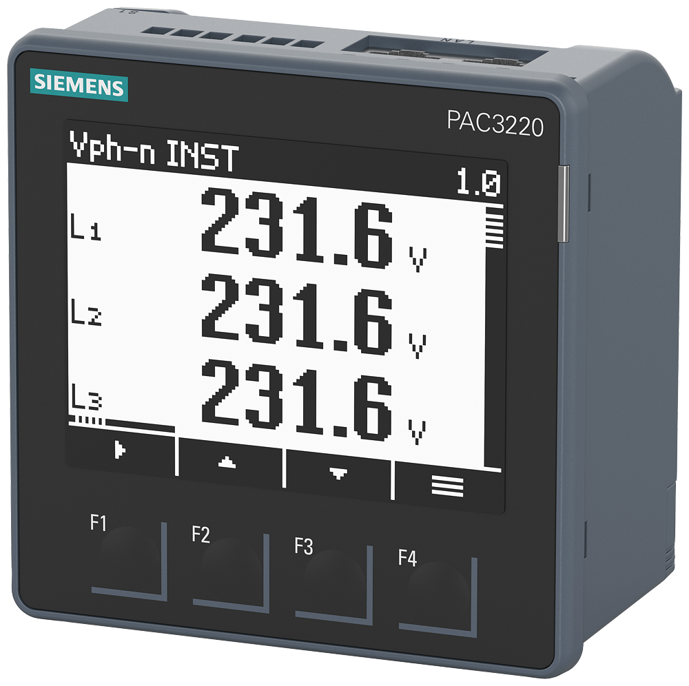 PAC3220, DISPLAY, AC/DC, 2DI/2DO, 2RJ45