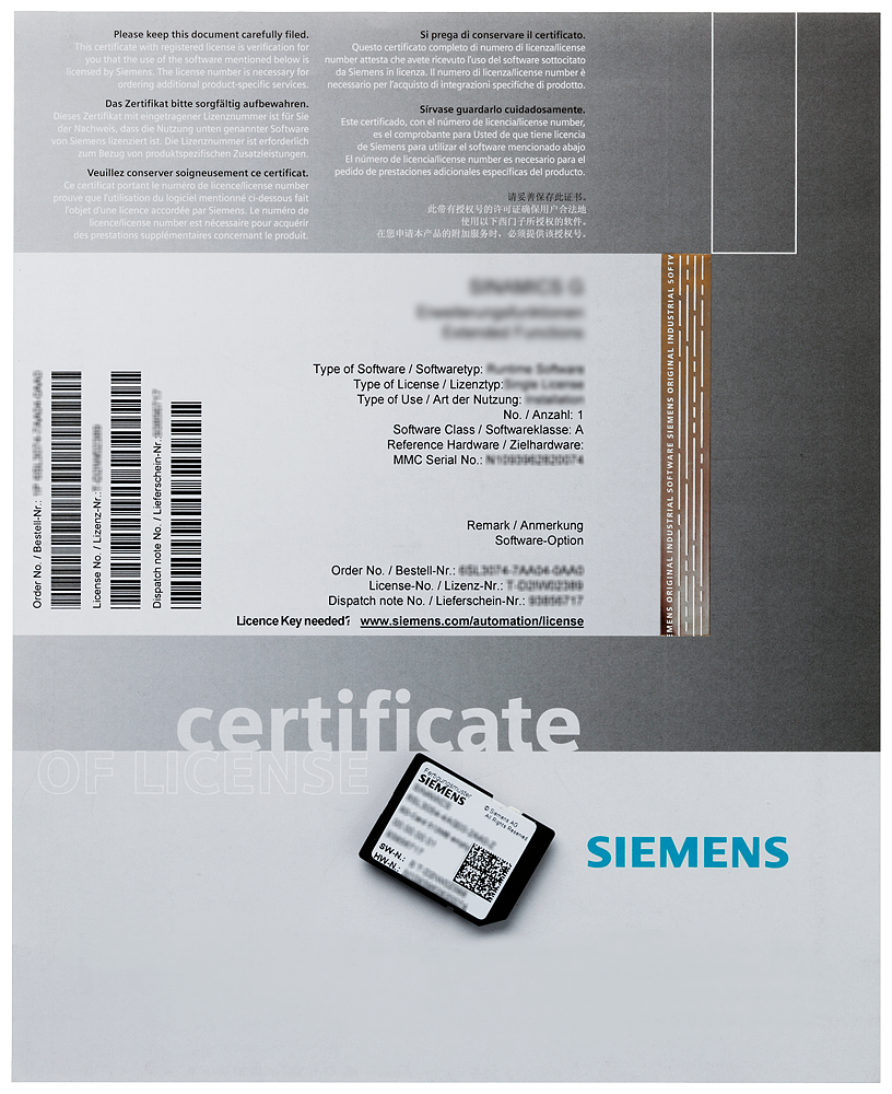 SIMATIC S7 F/P Basic UPGRADE LICENSE