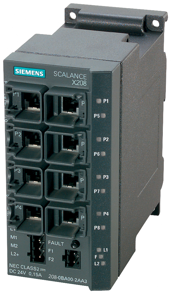 SIMATIC NET, SCALANCE X208,MANAGED IE SW