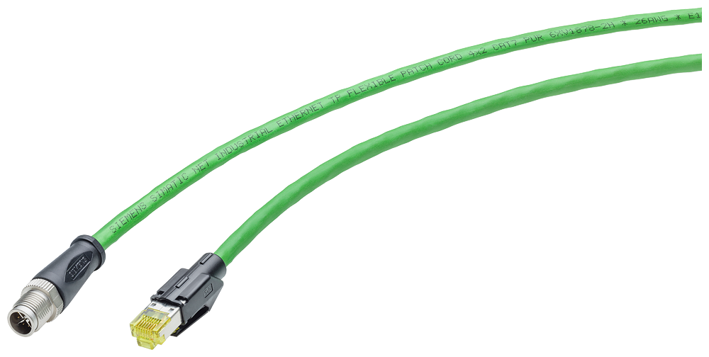 IE TP Cord M12-180/RJ45-180 (4x2. 10 m)