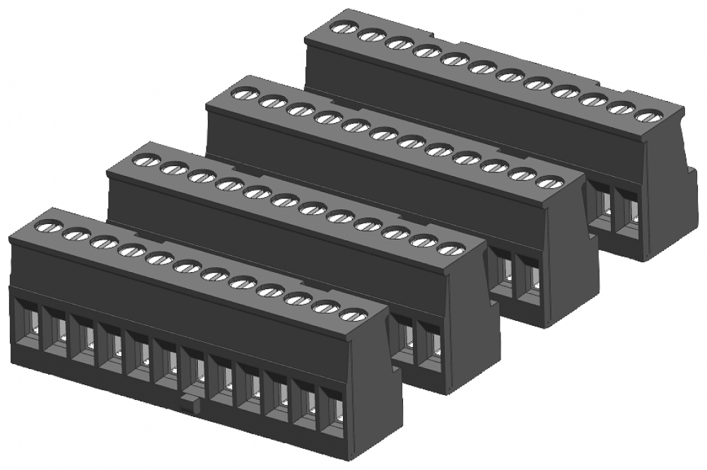 Connector Block. 12-pole. tin (4/PK)