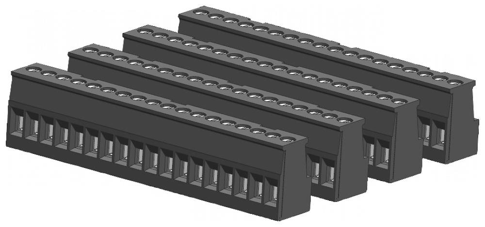 CONNECTOR BLOCK. 18 TERMINAL. TIN (4/PK)