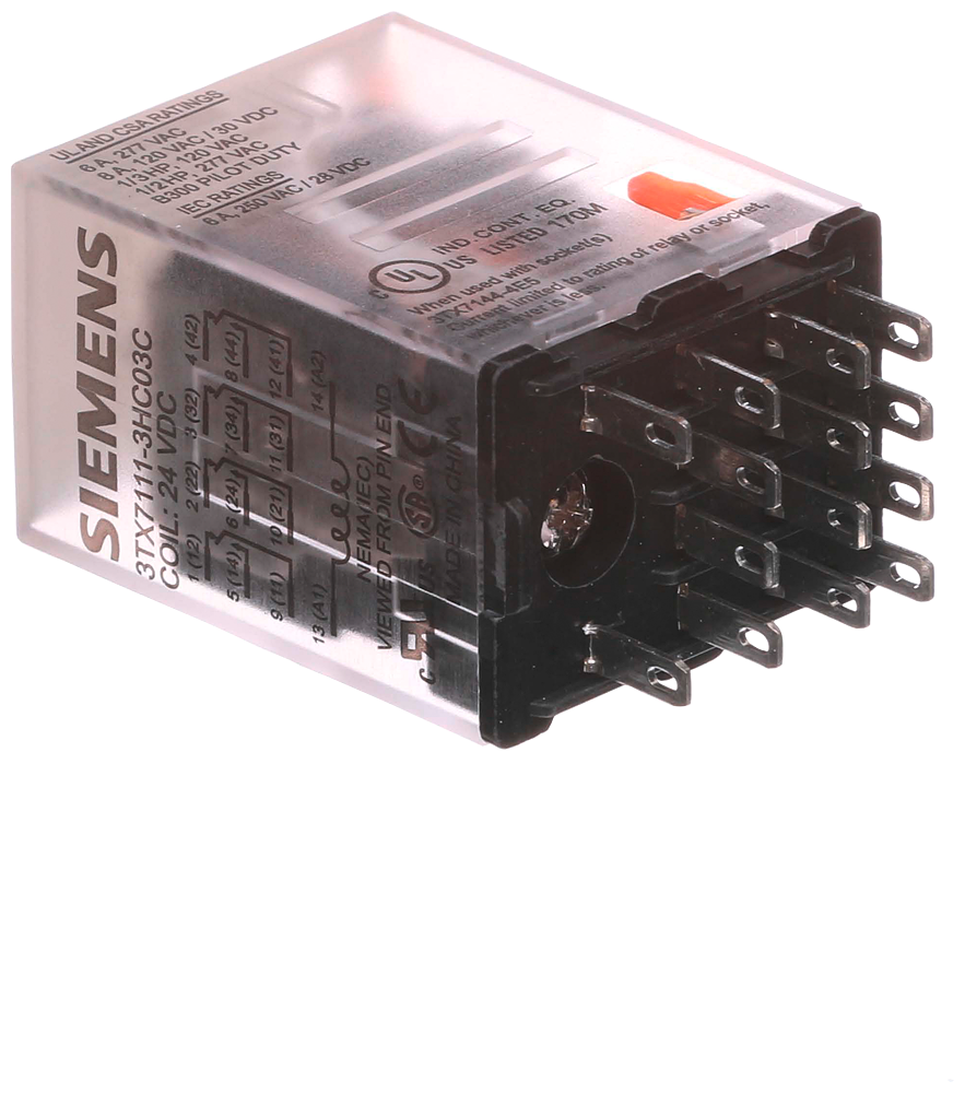 PLUG-IN RELAY, 4PDT, 6A, 24VDC