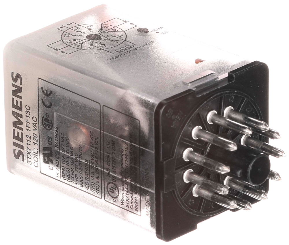 PLUG-IN RELAY, OCTAL, 3PDT, 10A, 120VAC