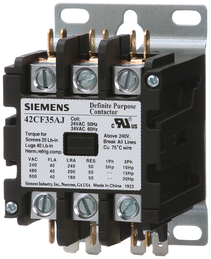 Contactor, 42DP,40A,3P,Open,277V