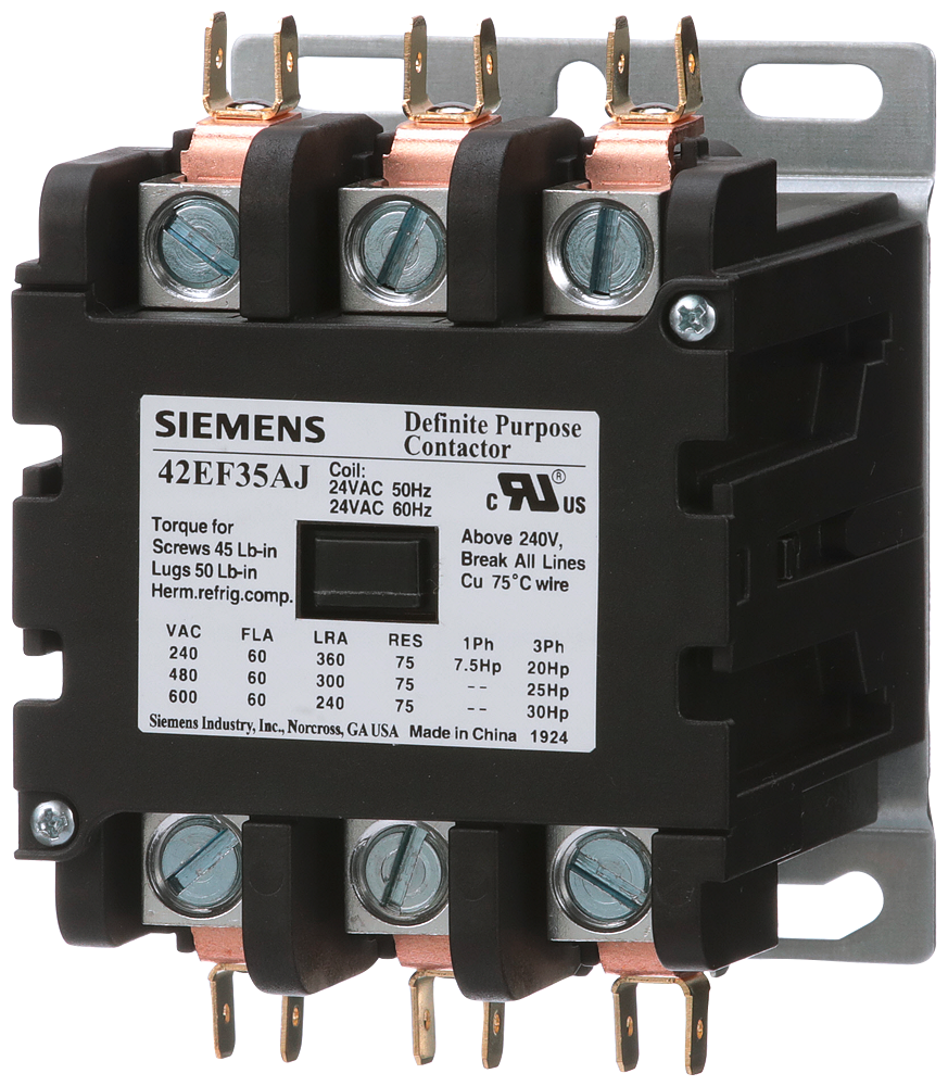 Contactor, 42DP,60A,3P,Open,277V