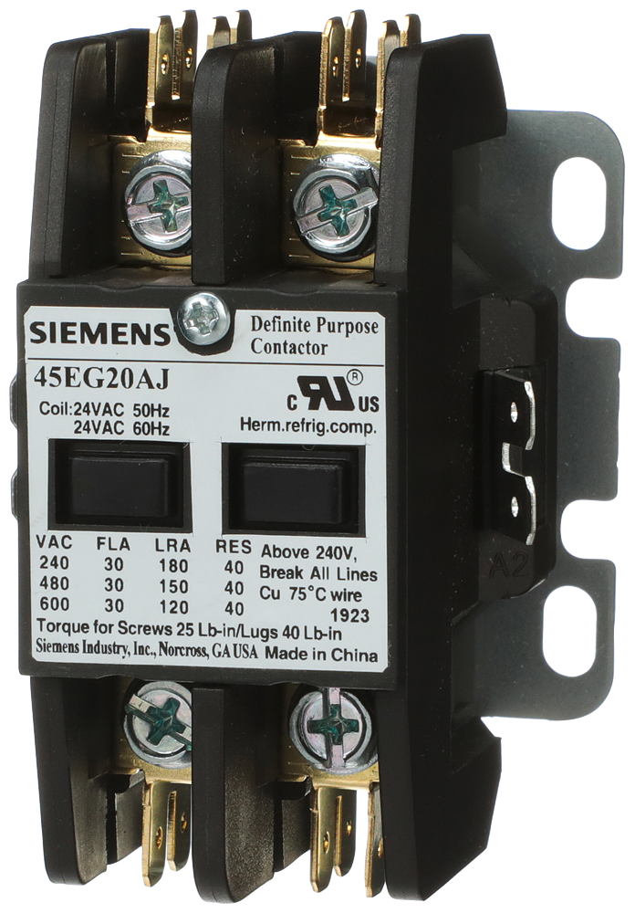 Contactor, 45DP,30A,2P,Open,480V