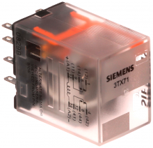 Siemens 3TX7111-3DC03C - PLUG-IN RELAY, DPDT, 12A, 24VDC