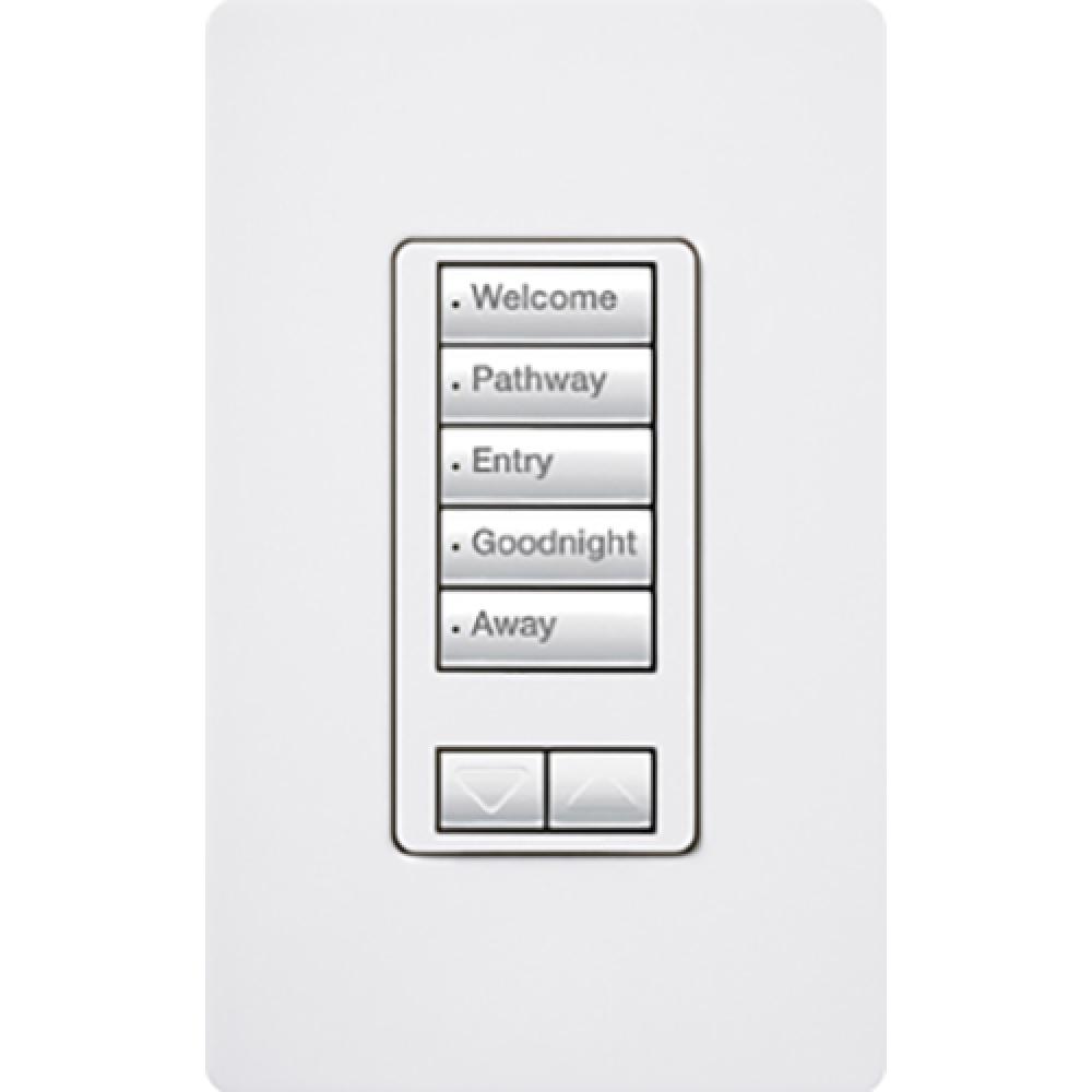 RA2 5BRL WALL KEYPAD WHITE