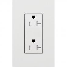 Lutron Electronics LTR-20-TR-WH - DUPLEX 20A TR RECEPTACLE WH NO FP