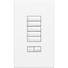 Lutron Electronics QSWS2-5BRLN-WH - QSWS2 WALLSTN 5BRL N/INS WH