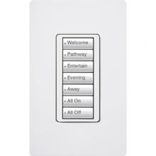 Lutron Electronics RRD-W7B-WH - RADIORA2 7B WALL KEYPAD WHITE