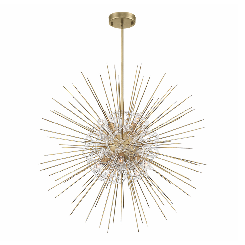 10-Light 36" Decorative Sputnik Chandelier