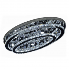 ZEEV Lighting FM60020-LED-CH-RD - LED 22" 2-Tier Oval Flush Mount