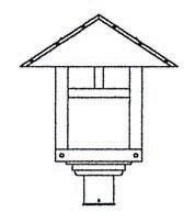 16" evergreen post mount with classic arch overlay