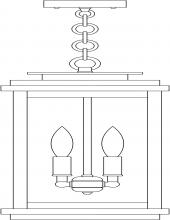 Arroyo Craftsman BOH-8CS-AB - 8" Bournemouth Pendant