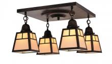 Arroyo Craftsman ACM-4ECS-AB - a-line shade 4 light ceiling mount without overlay (empty)