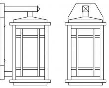 Arroyo Craftsman AVB-6WO-AB - 6" avenue wall bracket