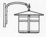 Arroyo Craftsman BB-11CS-AB - 11" berkeley wall mount