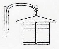 Arroyo Craftsman BB-14CS-AB - 14" berkeley wall mount