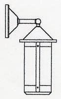 Arroyo Craftsman BB-7LWCS-AB - 7" berkeley long body wall mount - wet rated