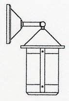 Arroyo Craftsman BB-8WCS-AB - 8" berkeley wall mount - wet rated