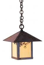 Arroyo Craftsman EH-12AGW-MB - 12" evergreen pendant with classic arch overlay