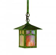 Arroyo Craftsman ESH-7AGW-AB - 7" evergreen stem hung pendant with classic arch overlay