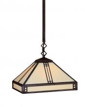 Arroyo Craftsman PSH-12WO-AB - 12" prairie stem hung pendant