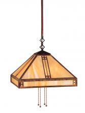 Arroyo Craftsman PSH-15GW-AB - 15" prairie stem hung pendant