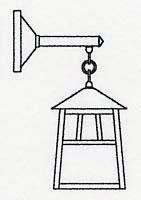 Arroyo Craftsman RB-8RM-S - 8" raymond wall mount