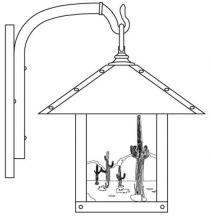 Arroyo Craftsman TRB-12CTWO-AB - 12" timber ridge wall bracket with cactus filigree