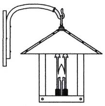 Arroyo Craftsman TRB-16ARWO-AB - 16" timber ridge wall bracket with arrow filigree