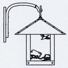 Arroyo Craftsman TRB-16GSWO-AB - 16" timber ridge wall bracket with goose filigree