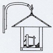 Arroyo Craftsman TRB-16HSWO-AB - 16" timber ridge wall bracket with horse filigree