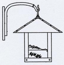 Arroyo Craftsman TRB-16TRWO-AB - 16" timber ridge wall bracket with trout filigree