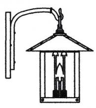 Arroyo Craftsman TRB-9ARWO-AB - 9" timber ridge wall bracket with arrow filigree