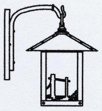 Arroyo Craftsman TRB-9HSWO-AB - 9" timber ridge wall bracket with horse filigree