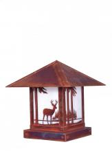 Arroyo Craftsman TRC-12DRWO-AB - 12" timber ridge column mount with deer filigree