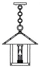 Arroyo Craftsman TRH-12ARGW-AC - 12" timber ridge pendant with arrow filigree